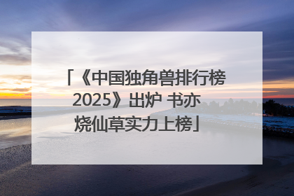 《中国独角兽排行榜2025》出炉 书亦烧仙草实力上榜
