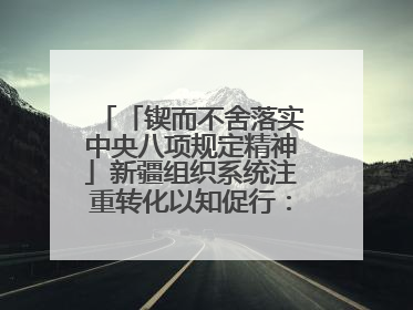 「锲而不舍落实中央八项规定精神」新疆组织系统注重转化以知促行：动真碰硬抓好整改整治