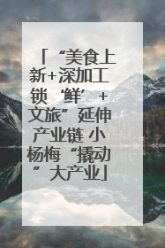 “美食上新+深加工锁‘鲜’+文旅”延伸产业链 小杨梅“撬动”大产业