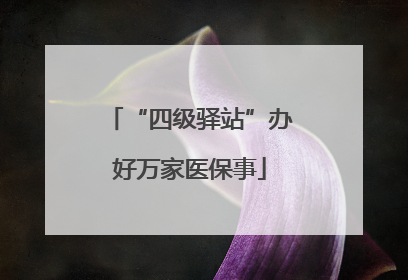 “四级驿站”办好万家医保事