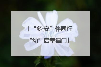 “多·安”伴同行 “幼”启幸福门