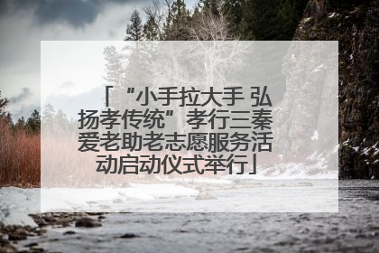 “小手拉大手 弘扬孝传统”孝行三秦爱老助老志愿服务活动启动仪式举行