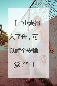 “小麦都入了仓，可以睡个安稳觉了”