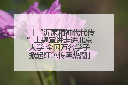 “沂蒙精神代代传”主题宣讲走进北京大学 全国万名学子掀起红色传承热潮