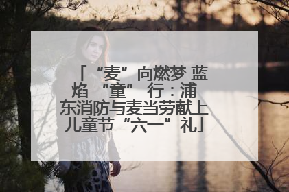 “麦”向燃梦 蓝焰 “童” 行：浦东消防与麦当劳献上儿童节“六一”礼
