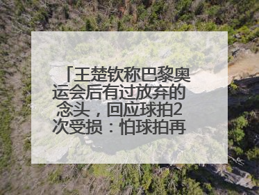 王楚钦称巴黎奥运会后有过放弃的念头，回应球拍2次受损：怕球拍再坏用副板练习