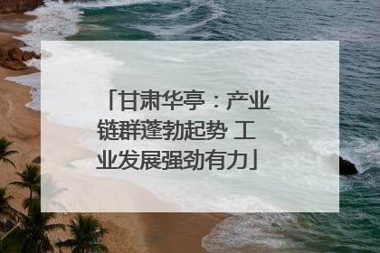 甘肃华亭：产业链群蓬勃起势 工业发展强劲有力