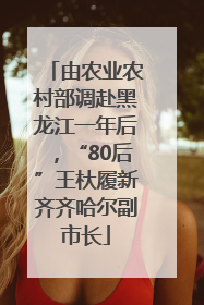 由农业农村部调赴黑龙江一年后，“80后”王杕履新齐齐哈尔副市长