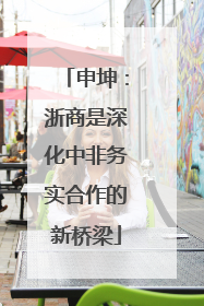 申坤：浙商是深化中非务实合作的新桥梁