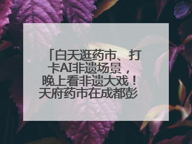 白天逛药市、打卡AI非遗场景，晚上看非遗大戏！天府药市在成都彭州开幕