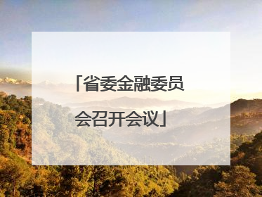 省委金融委员会召开会议