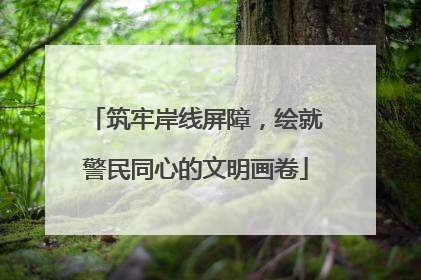筑牢岸线屏障，绘就警民同心的文明画卷