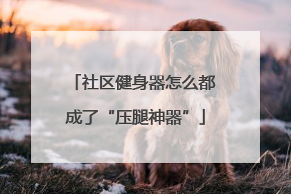社区健身器怎么都成了“压腿神器”