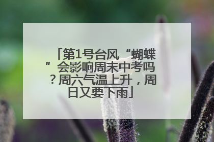第1号台风“蝴蝶”会影响周末中考吗？周六气温上升，周日又要下雨