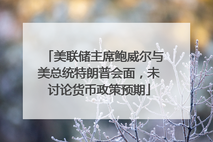 美联储主席鲍威尔与美总统特朗普会面，未讨论货币政策预期