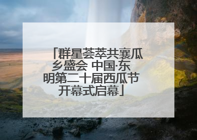 群星荟萃共襄瓜乡盛会 中国·东明第二十届西瓜节开幕式启幕