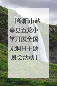 绵阳市盐亭县五龙小学开展全国无烟日主题班会活动