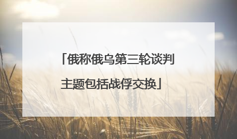 俄称俄乌第三轮谈判主题包括战俘交换