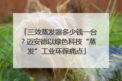 三效蒸发器多少钱一台？迈安德以绿色科技“蒸发”工业环保痛点