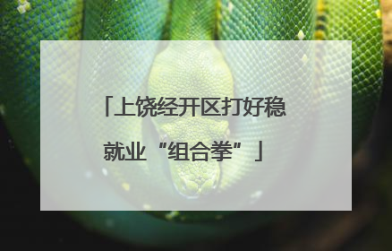 上饶经开区打好稳就业“组合拳”