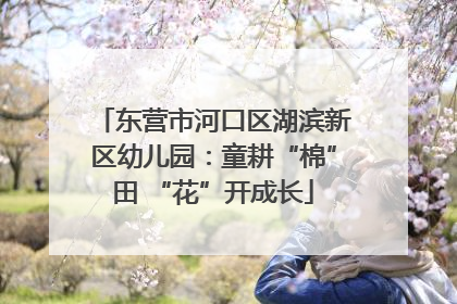 东营市河口区湖滨新区幼儿园：童耕“棉”田 “花”开成长
