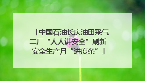 中国石油长庆油田采气二厂“人人讲安全”刷新安全生产月“进度条”