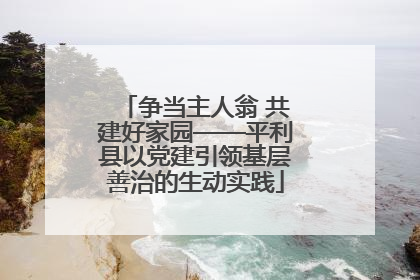 争当主人翁 共建好家园——平利县以党建引领基层善治的生动实践
