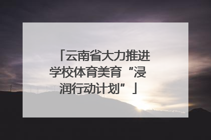 云南省大力推进学校体育美育“浸润行动计划”