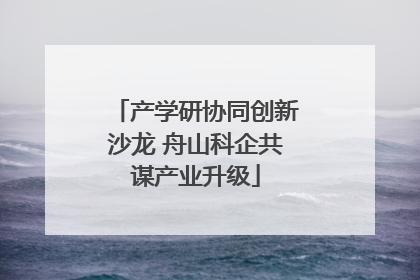 产学研协同创新沙龙 舟山科企共谋产业升级