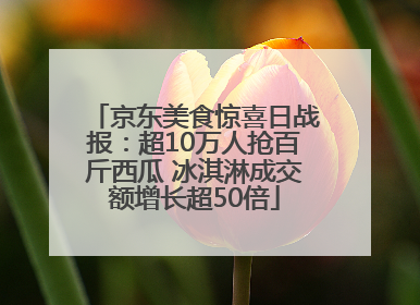 京东美食惊喜日战报：超10万人抢百斤西瓜 冰淇淋成交额增长超50倍