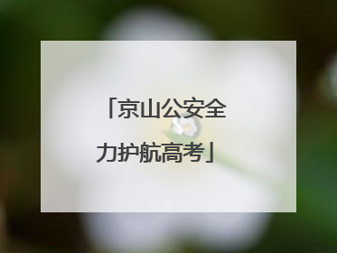 京山公安全力护航高考
