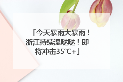 今天暴雨大暴雨！浙江持续湿哒哒！即将冲击35℃+