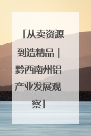 从卖资源到造精品|黔西南州铝产业发展观察
