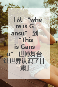 从 “where is Gansu” 到 “This is Gansu” 世博舞台让世界认识了甘肃
