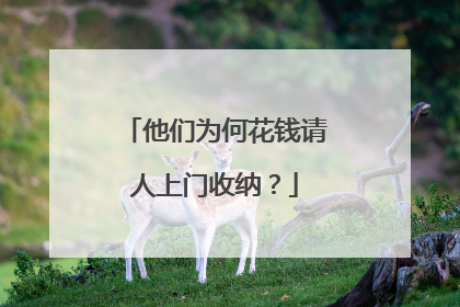 他们为何花钱请人上门收纳？