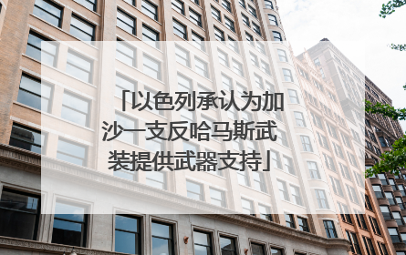 以色列承认为加沙一支反哈马斯武装提供武器支持