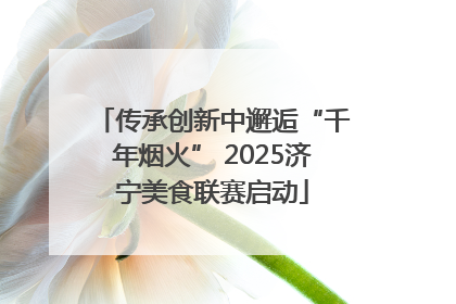 传承创新中邂逅“千年烟火” 2025济宁美食联赛启动