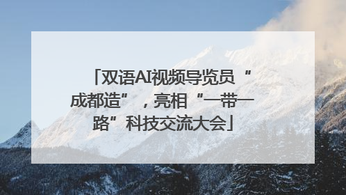 双语AI视频导览员“成都造”，亮相“一带一路”科技交流大会