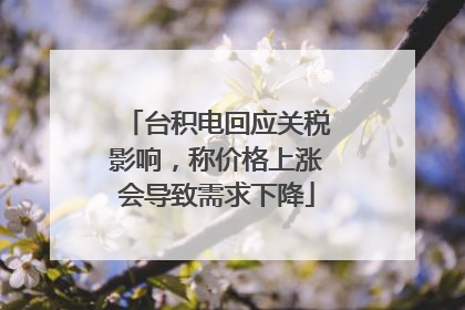 台积电回应关税影响，称价格上涨会导致需求下降