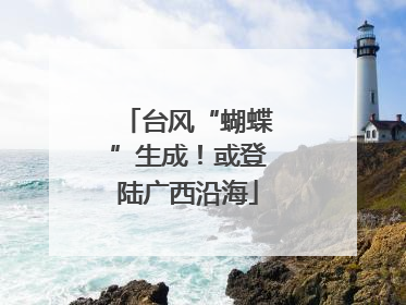 台风“蝴蝶”生成！或登陆广西沿海