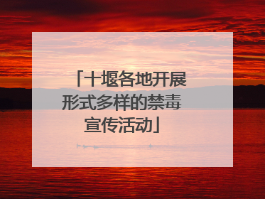 十堰各地开展形式多样的禁毒宣传活动