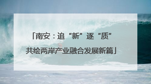 南安：追“新”逐“质” 共绘两岸产业融合发展新篇