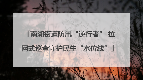 南湖街道防汛“逆行者” 拉网式巡查守护民生“水位线”