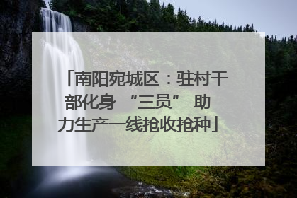 南阳宛城区：驻村干部化身 “三员” 助力生产一线抢收抢种