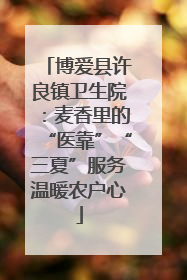 博爱县许良镇卫生院：麦香里的“医靠”“三夏”服务温暖农户心