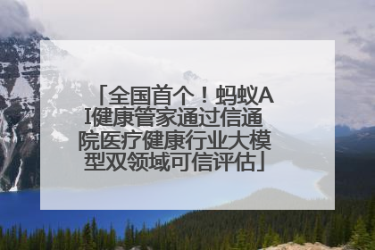 全国首个！蚂蚁AI健康管家通过信通院医疗健康行业大模型双领域可信评估