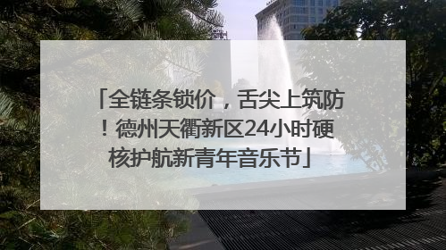 全链条锁价，舌尖上筑防！德州天衢新区24小时硬核护航新青年音乐节