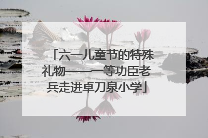 六一儿童节的特殊礼物——一等功臣老兵走进卓刀泉小学