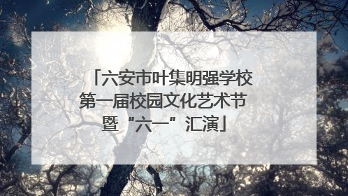 六安市叶集明强学校第一届校园文化艺术节暨“六一”汇演