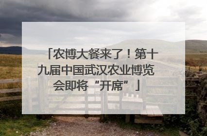 农博大餐来了！第十九届中国武汉农业博览会即将“开席”